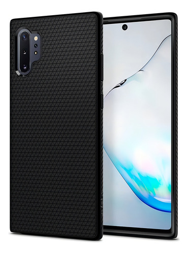 Funda Capa Spigen Liquid Air para Galaxy Note 10 o Note 10 Plus, color Preta NOTE 10+ PLUS (6.8 pulgadas)