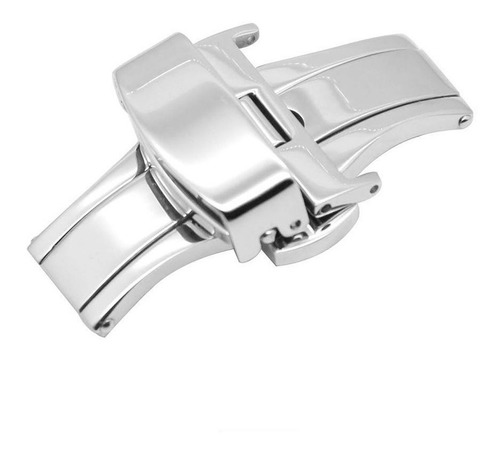 Fivela Fecho Deployant Borboleta 22mm Em Aço Inox Com Pusher