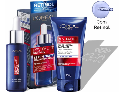 Revitalift Retinol Sérum Noite Gel De Limpeza Facial Loreal