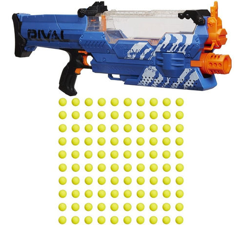 Nerf Rival Nemesis Mxvii-10k, Azul (blue) Con 100 Municiones