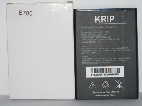 Imagen 2 de 6 de Bateria Pila Krip K7 B700