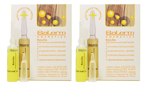 Salerm Frascos Kera-liss De 4 X 0.34 Onzas / 0.3fl Oz (paque