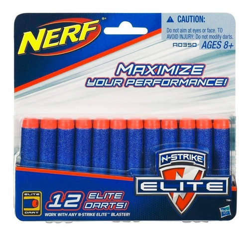 Dardos Nerf X 12 Unidades A0350 Hasbro Nstrike Elite Edu