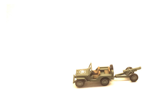 Jeep Willys Tráiler Cañón 1/87 Ferromodelismo Miniaturas 3d