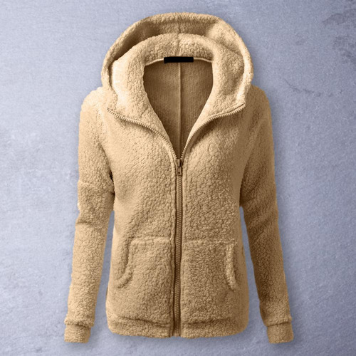 Abrigo De Piel Largo Con Capucha Para Mujer De Talla Grande