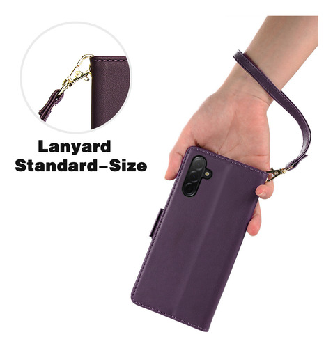 Funda De Piel Con Tapa Tipo Cartera Para Samsung Galaxy A56 A36 A26 A16 A06