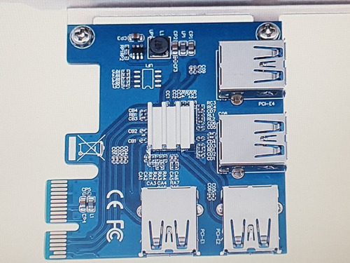 Placa Pci Express 4 Portas Usb 3.0 Mineração Btc Eth Minerar