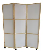 Comprar Biombo Plegable Separador De Ambientes 3 Hojas Con Ruedas
