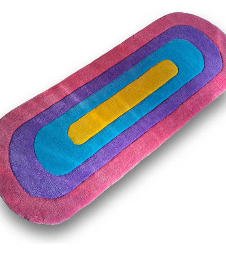 Alfombra/tapete Sala Los Simpsons Hecho A Mano (tufting) 1.3 M 40 Cm Liso Multicolor