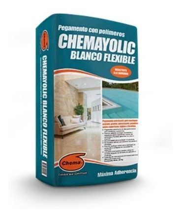 Pegamento Chemayolic Blanco Flexible 25kg