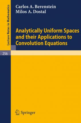 Libro Analytically Uniform Spaces And Their Applications ...