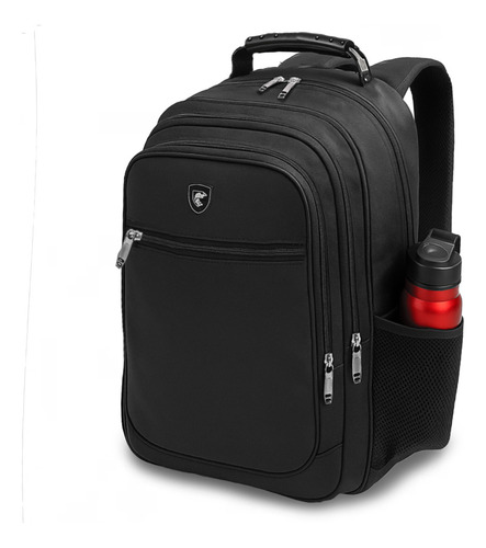 Mochila Masculina Impermeável Reforçada Alça Forte Grande Faculdade Escola Trabalho Resistente Cor Preto