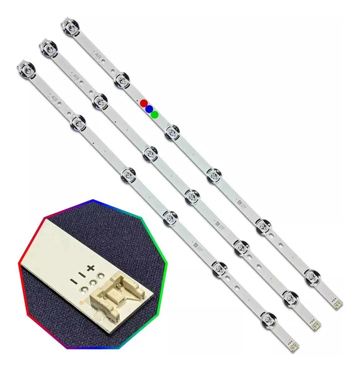Kit de Tiras LED Compatible con Televisores LG 32LF550B, 32LF580B y 32LF595B - Aluminio Nuevo de Alta Calidad, Fácil Instalación, Ideal como Repuesto la Retroiluminación de tu TV,MUNGQUBE