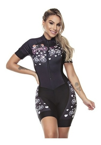 Imagem 7 de 9 de Macaquinho Ciclismo Feminino Coração Bike Mc Original