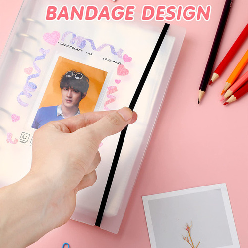 Carpeta Binder A5 Transparente Para Photocard Kpop + 10 Hoja