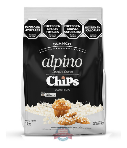 Chips Sabor Chocolate Blanco Alpino 1 Kg 