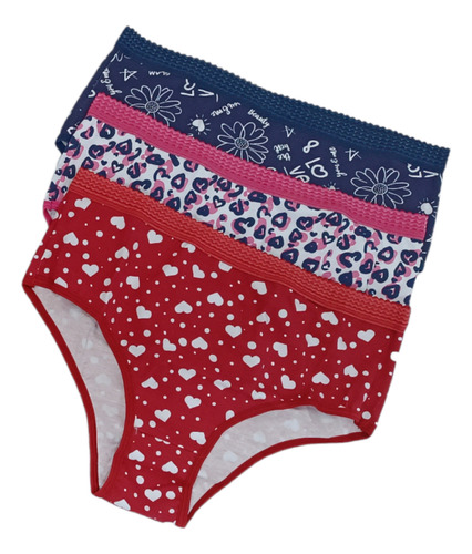 Kit 6 Calcinhas Tanga Bornel Algodão Pop Cos Alto, Atacado