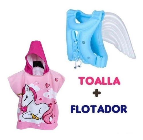 Flotador Chaleco Salvavidas Inflable + Toalla Con Capucha 