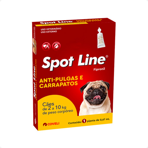 Spot Line 0,67ml Coveli Para Cães De 2 A 10kg - 1 Pipeta