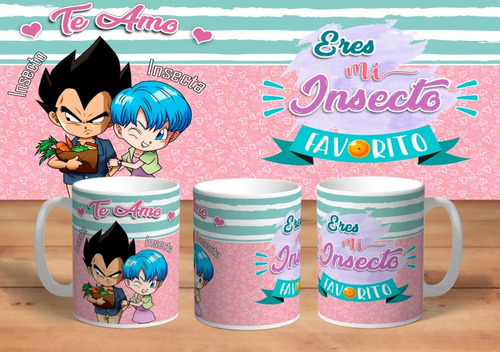 Taza Dragon Ball Enamorados Burma Goku De Ceramica | MercadoLibre
