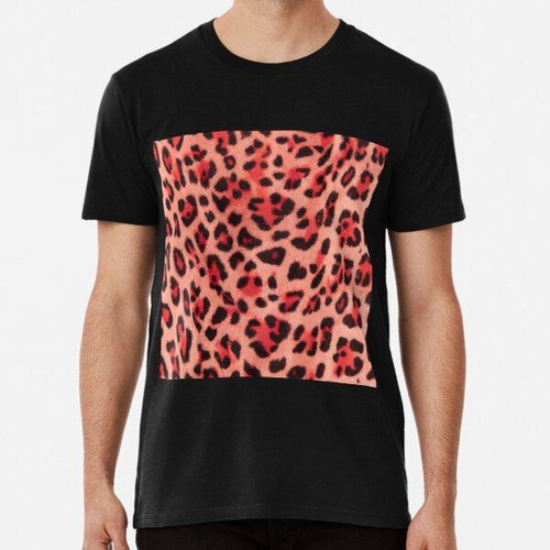 Remera Pink And Red Cheetah Print Algodon Premium