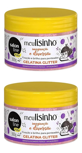 Gelatina Con Glitter Para Cabello Salon Line 