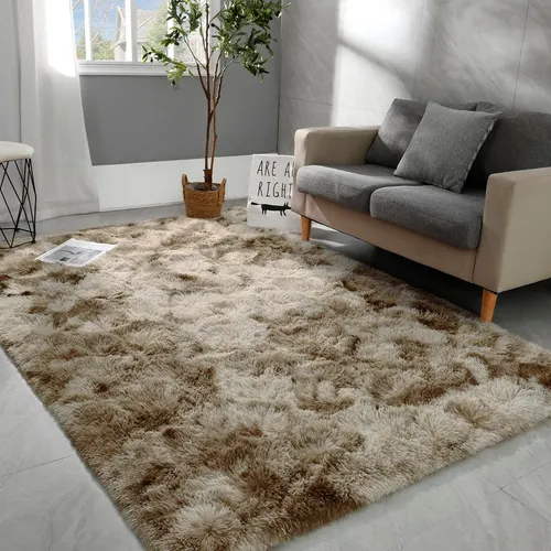 Tapete 2,00x1,50 Peludo Felpudo Sala E Quarto Cores Cor Bege-mesc...