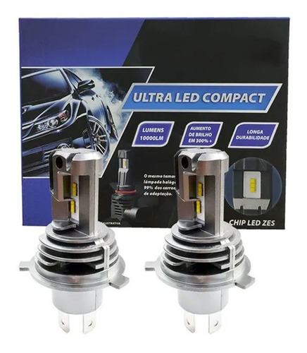 Kit Ultra Led Compact H4 - 55w - 6600k 5000lm 12v Tg1022.h4