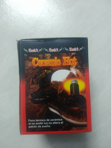 Imagen 2 de 5 de Foco Térmico De Cerámica 150w Exotic`s Reptiles,erizos Ymás