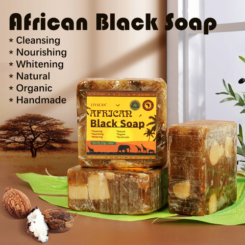 Sabonete Facial Africano De 110 G De Sabão Preto Para Clarea