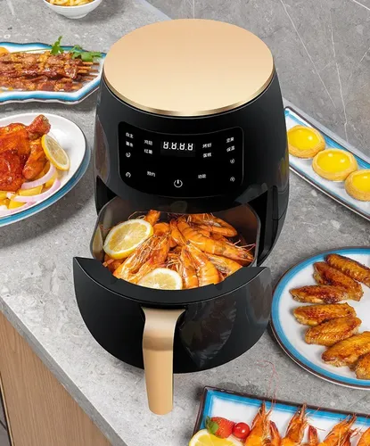 Freidora De Aire 6 Litros Pantalla Táctil Sin Aceite 2400w