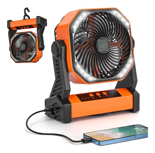 Creiv Ventilador De Camping Para Tienda De Campaña Con Linte