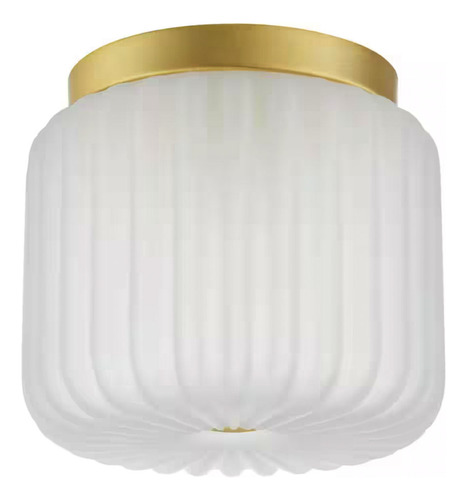 Lampara De Techo De Laton Vintage 1 Luz Montaje Empotrado Estructura Dorado
