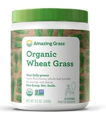 Amazing Grass Polvo Para Bebida De Hiervas De Trigo 240g Sabor Sin Sabor