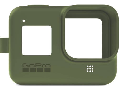 Imagen 2 de 6 de Carcasa Funda Silicona Gopro Hero 8 Black + Soga Verde