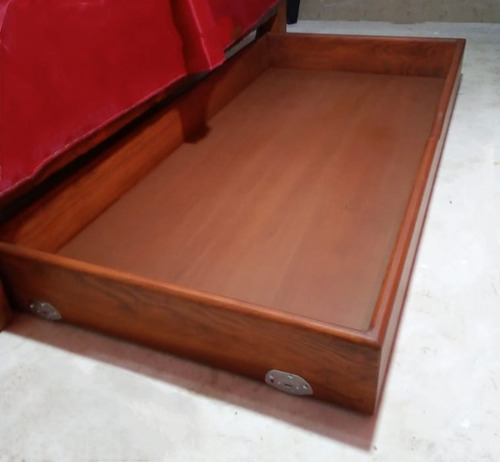 Caja De Madera Deslizante Bajo Cama 118x60x13cm