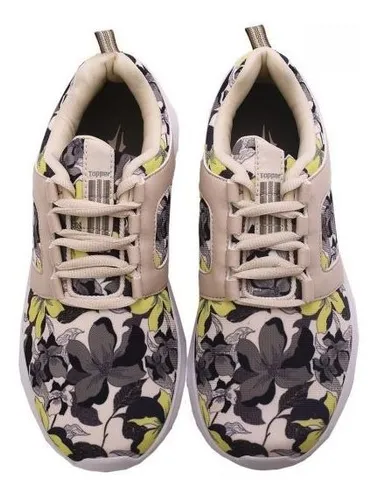 Zapatillas topper floreadas hot sale