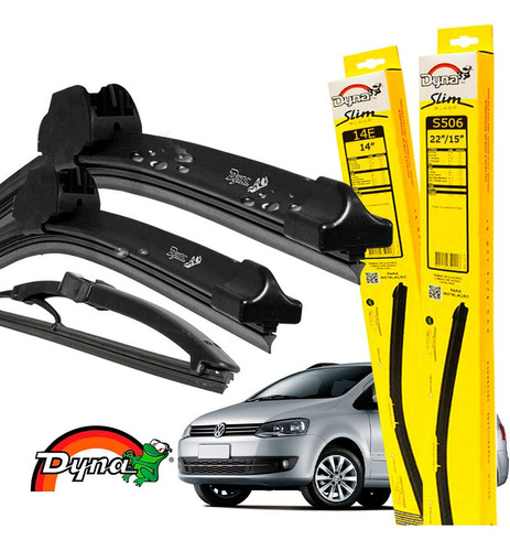 Kit Limpador Parabrisas Vw Spacefox 2012  Dyna Original