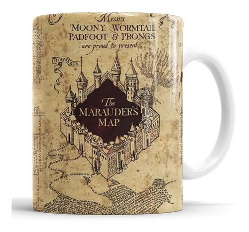 Taza Harry Potter - Mapa Del Merodeador - Cerámica Importada