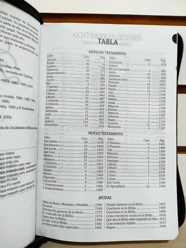 Imagen 6 de 10 de Biblia Rvr1960 Letra Grande Imit Piel Café Con Cierre/índice
