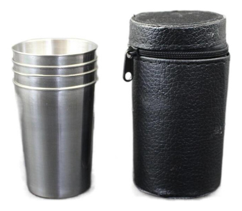 Juego De 4 Tazas De Café De Acero Inoxidable De 70 Ml, Portá