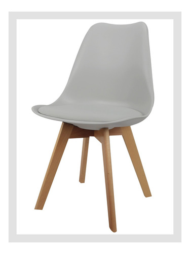 Set X 6 Sillas Eames Tulip De Comedor Almohadón Patas Madera