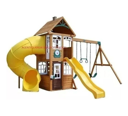 Juego Infantil Casita Y Columpios Con Tobogan Kidkraft Ms