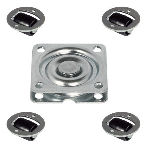 Base Giratória 360° C/ Capacidade 50kg + 4 Rodízios - Häfele