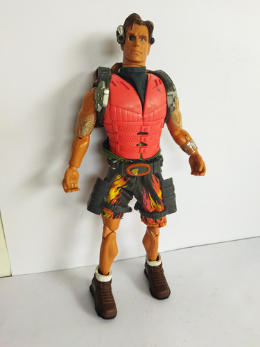 Max Steel Traje Rojo Botas Chaleco Mochila Articulado 1998