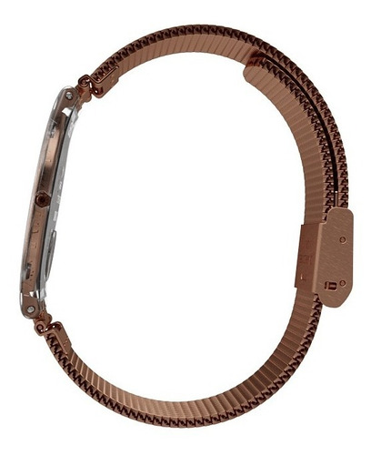 Reloj pulsera Swatch Originals Hello darling de cuerpo color transparente, analógico, para mujer, fondo rosa dorado, con correa de acero inoxidable color rosa, agujas color plateado, dial rosa, bisel color transparente y hebilla de gancho