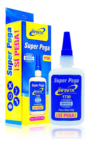 Super Pega Instantánea Tipo 3m Pega Loca 120g Marca Infinita