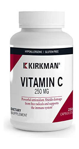Kirkman  Cápsulas De Vitamina C 250 Mg - Hipo - 250 68f4p