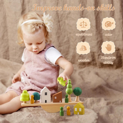 Juguetes Sensoriales Montessori, Bloques Apilables Forest Ho