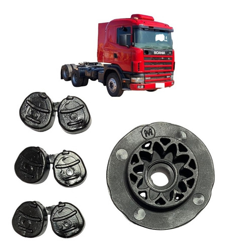 Imagem 1 de 2 de 8 Acoplamentos Motor Vidro Eletrico Da Scania 124 E Volvo Fh